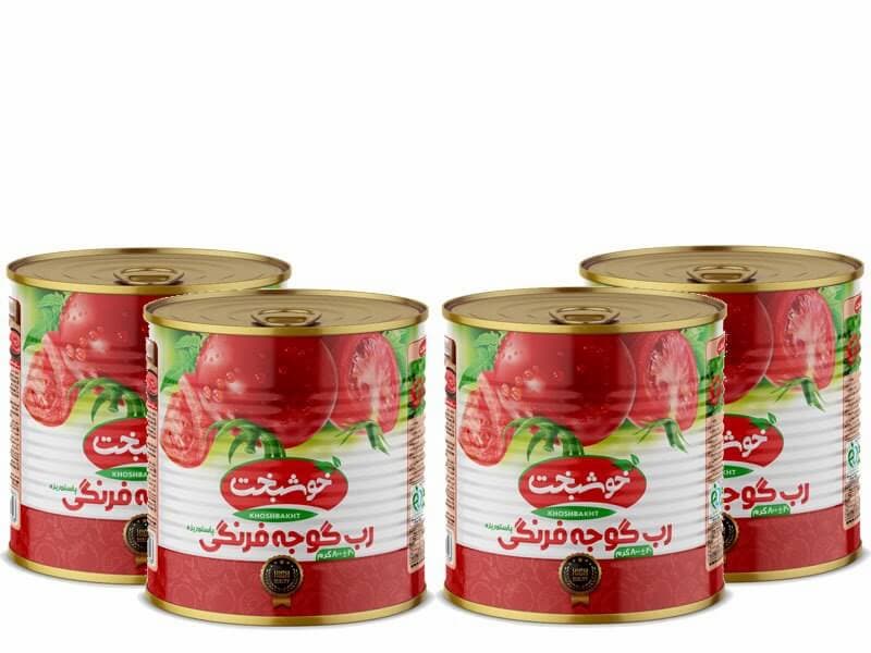 خرید رب گوجه فرنگی خوشبخت 800 گرمی + قیمت فروش استثنایی
